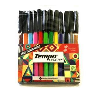 Tempo Fiber Tip 10 and 12 Colors Marker Set