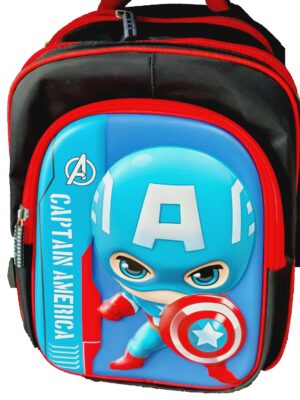 Capitan America Themed Backpack For Boys - Superhero Waterproof Bag For Kids Preschooler