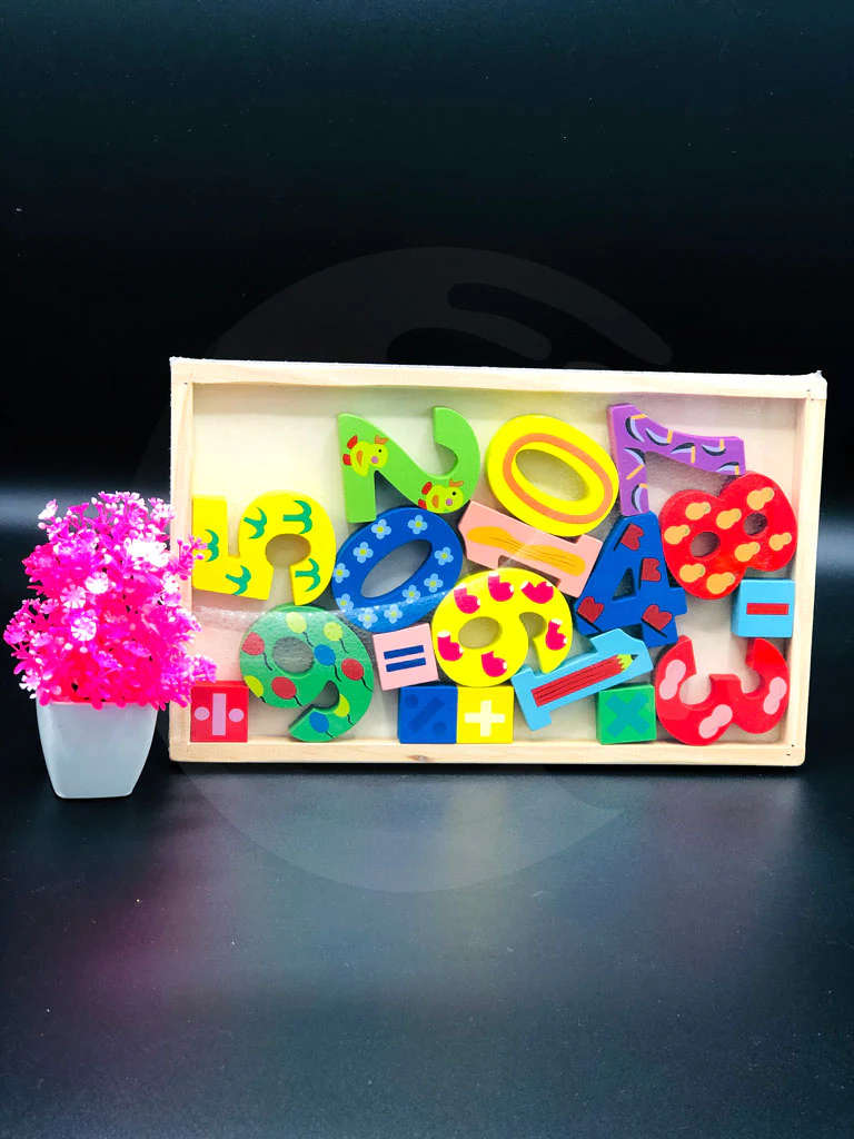Wooden Colorful Numbers 123 Board | Counting illustration | Educational Toys for Montessori Kids