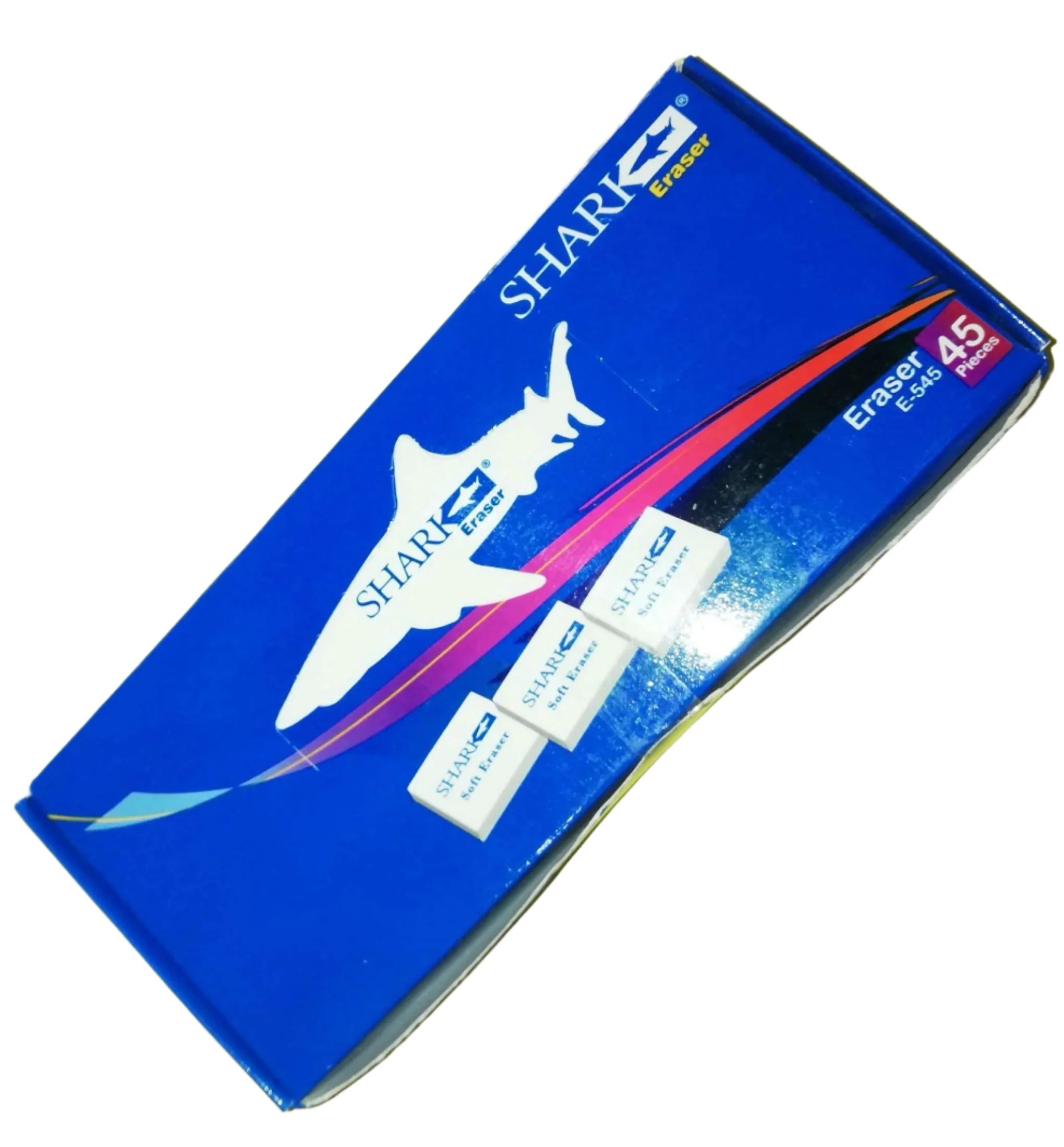 Shark Splash Eraser Set – Fun Shark-Shaped Erasers for Kids (Pack of 45)