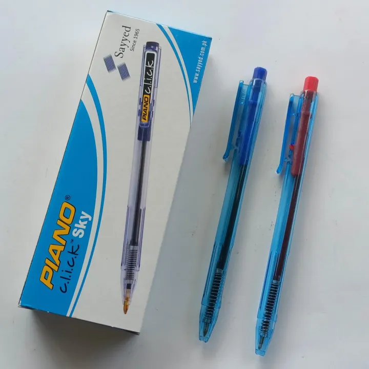 Piano Click Sky Ball Pen Pack Of 10 Pens