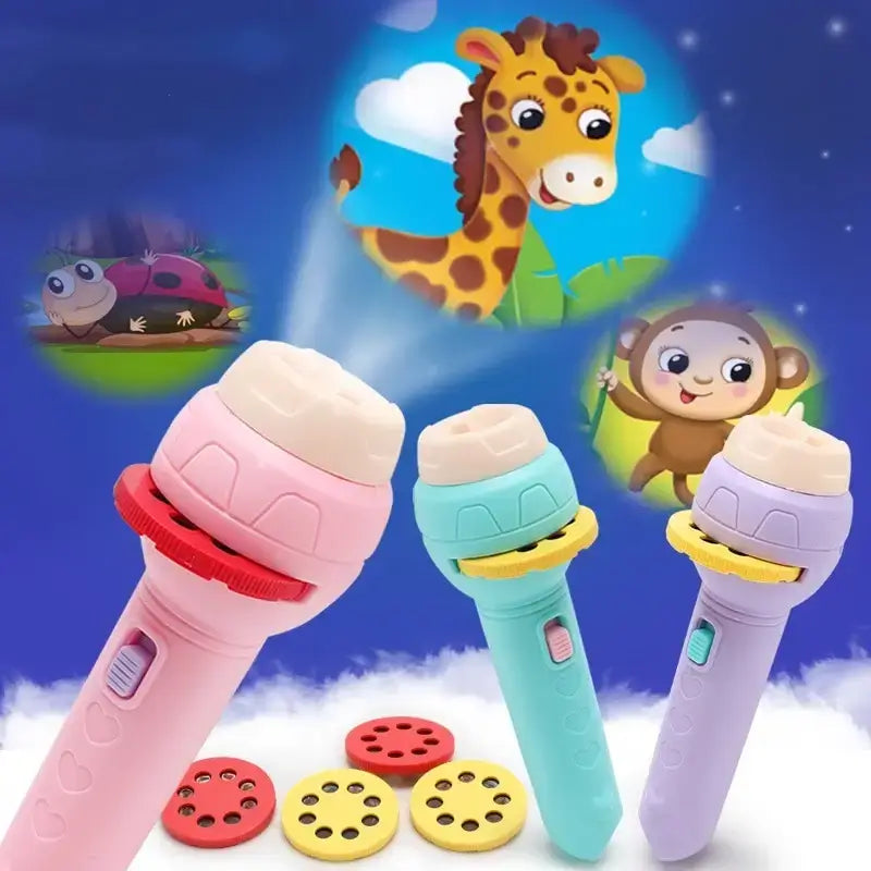 Mini Flashlight Slide Projector Toy For Kids Projector Torch With With Image Reels
