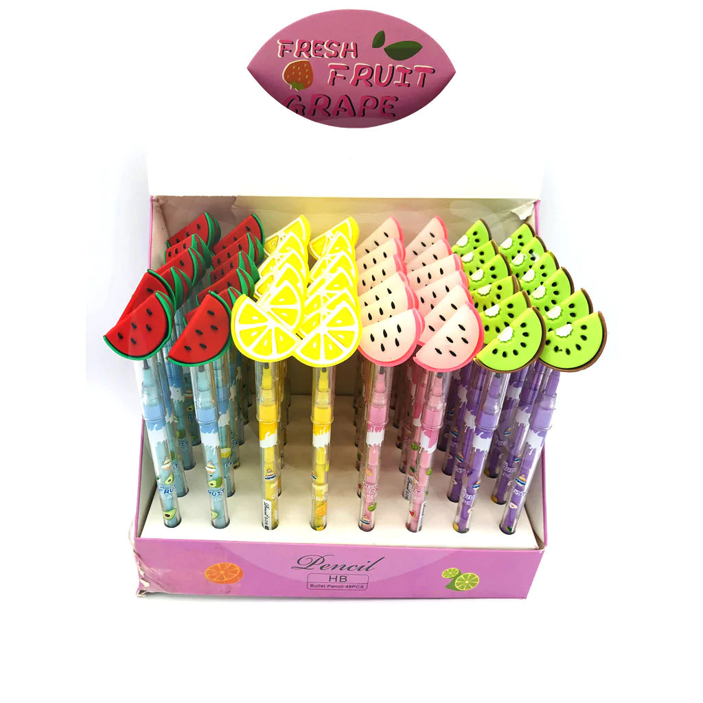Fancy Fruit designed Bullet Sikka Lead Pencil mechanical pencil for kids