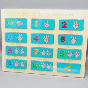 Finger Numbers Counting Wooden Board Toy Early Maths Learning, Teaching Aid Wooden Board for Kids
