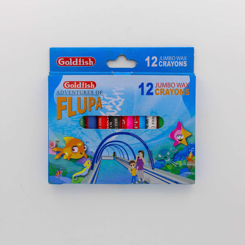Goldfish Jumbo Wax Crayons Pack Of 12 Colors, Jumbo Size Sticks - Image 2