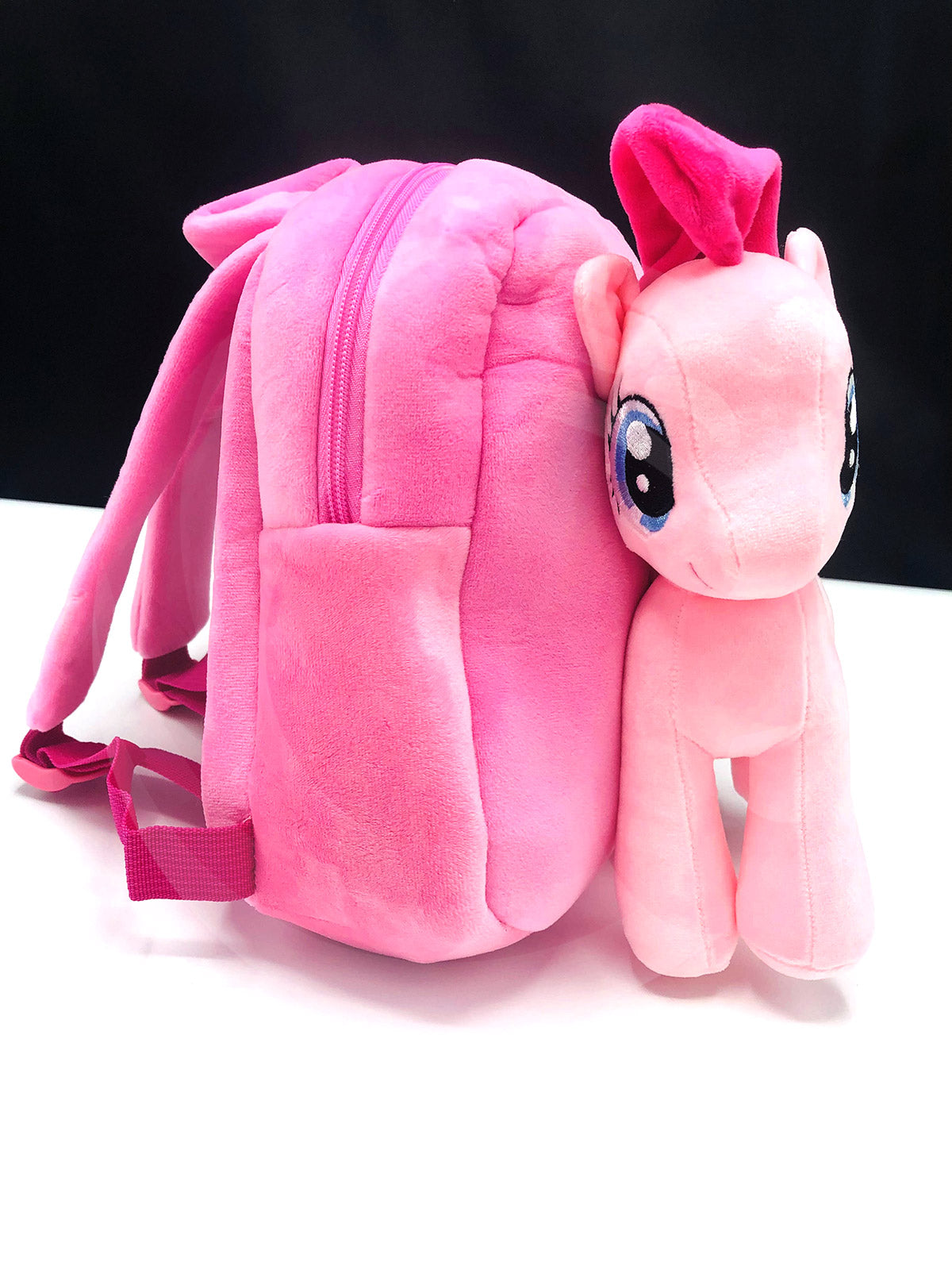 Little Pony Plush Bags with Stuffed Toy for girls | Kindergarten Backpack for kids - Image 2