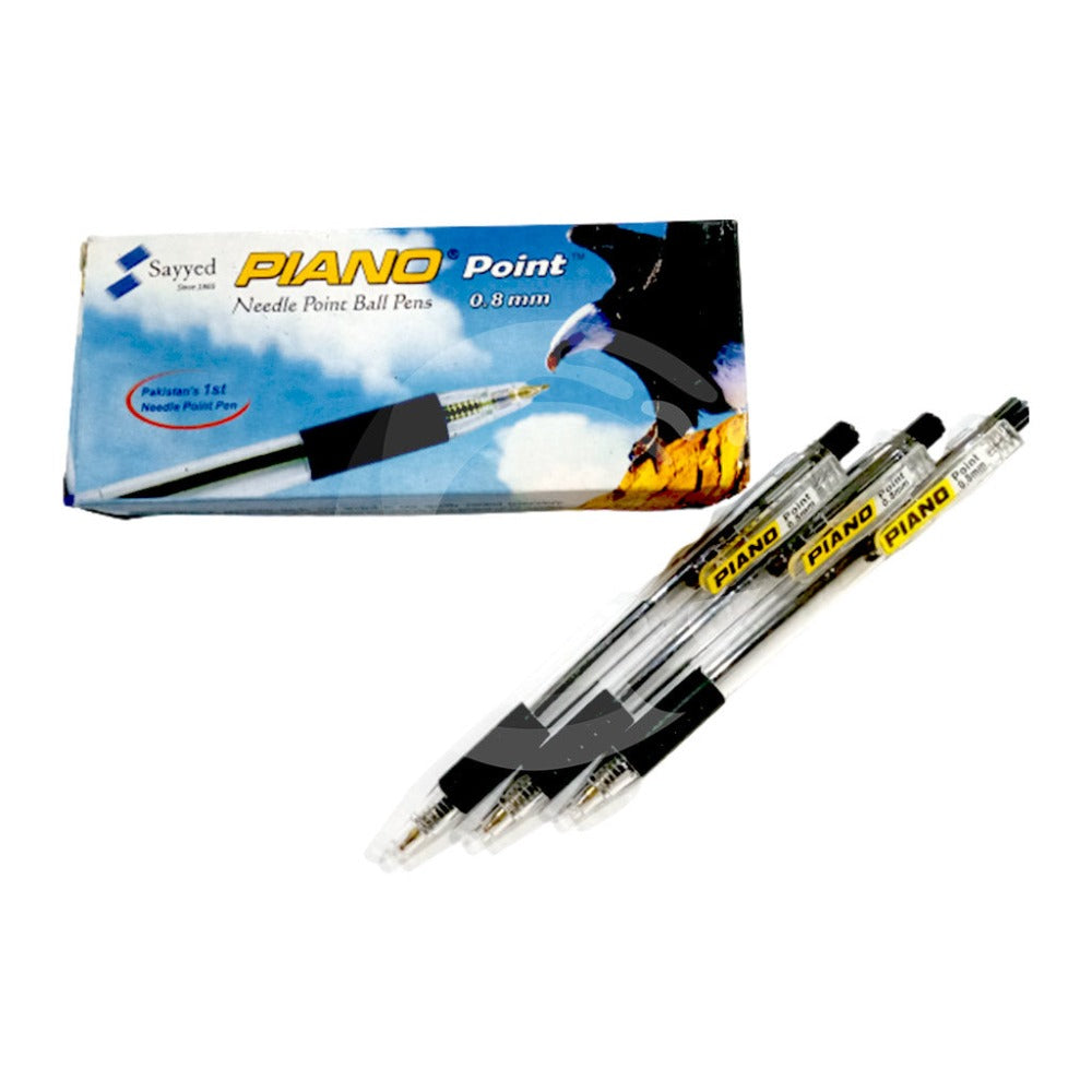 Piano Ball Point Pen 0.8mm Pack Of 10 Pens
