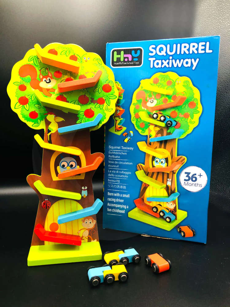 Squirrel Taxiway Wooden Race Track | Educational Toys for Kids