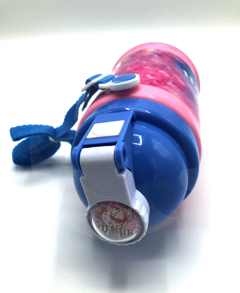 Trendy Unicorn Blue Patterned Water Bottle | Kids Stylish Vacuum Cup - Image 2
