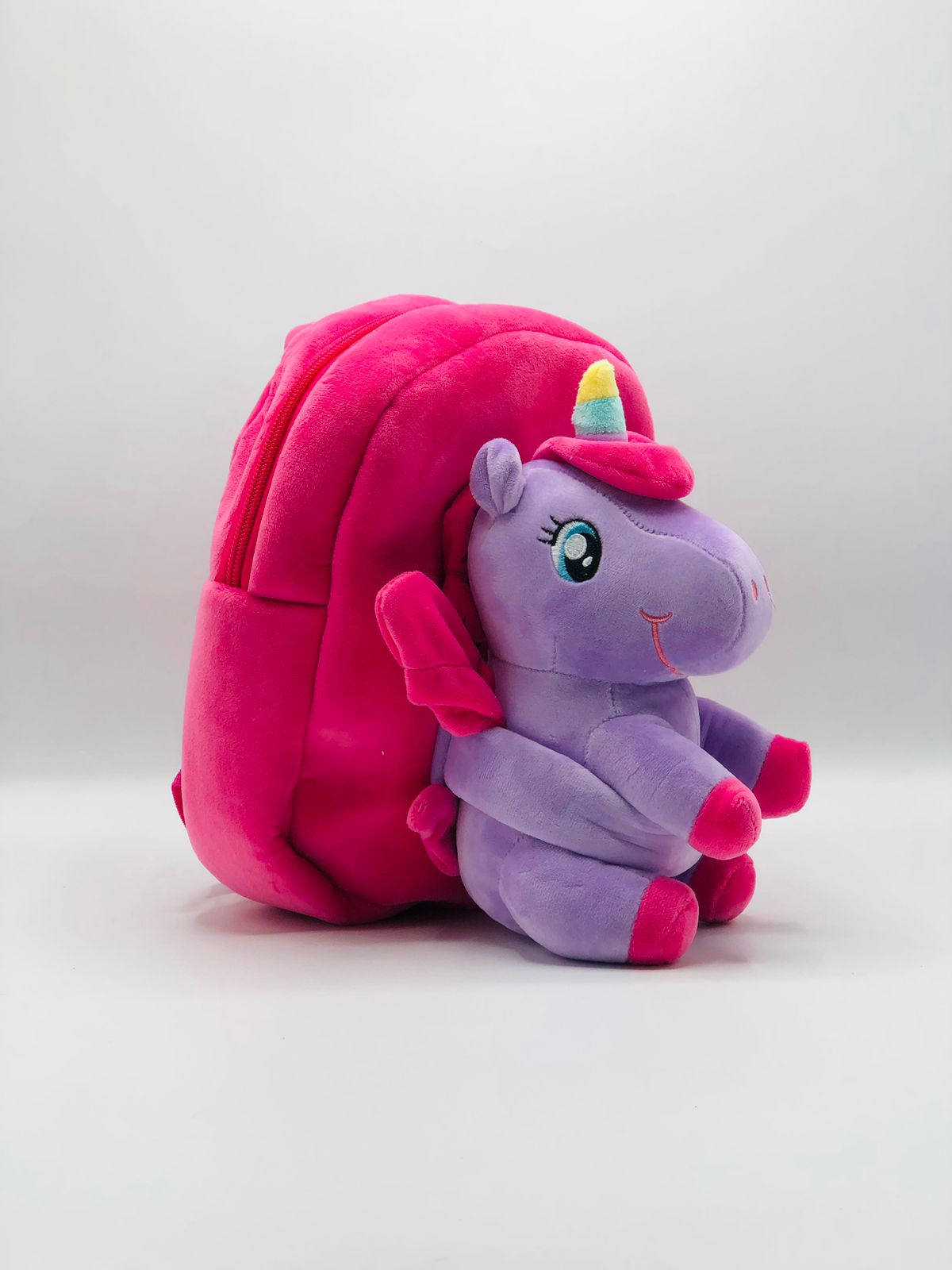 Unicorn Stylish Plush Stuff Toy Backpack For Girls - Popular Cartoon Stuff Character Bag For Kids - Image 3