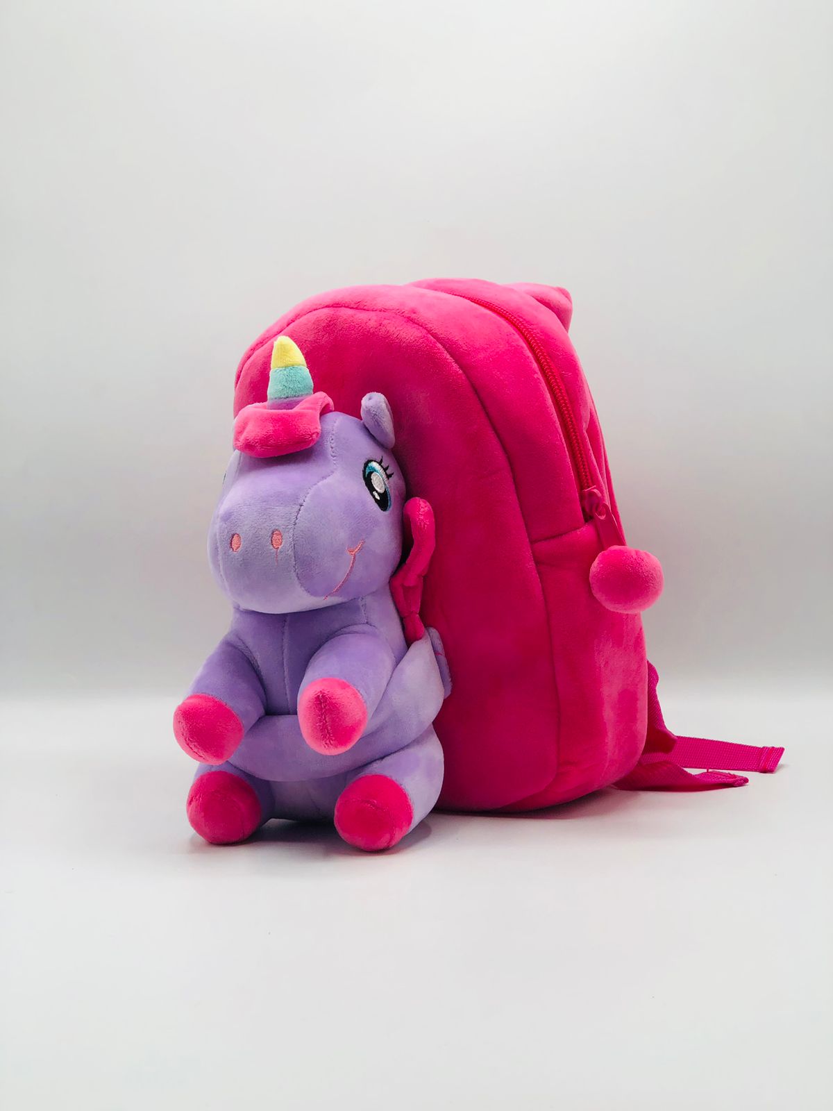 Unicorn Stylish Plush Stuff Toy Backpack For Girls - Popular Cartoon Stuff Character Bag For Kids - Image 2