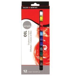 Daler Rowney Simply Oil Color Set of 12 Pcs in 12ml Tubes
