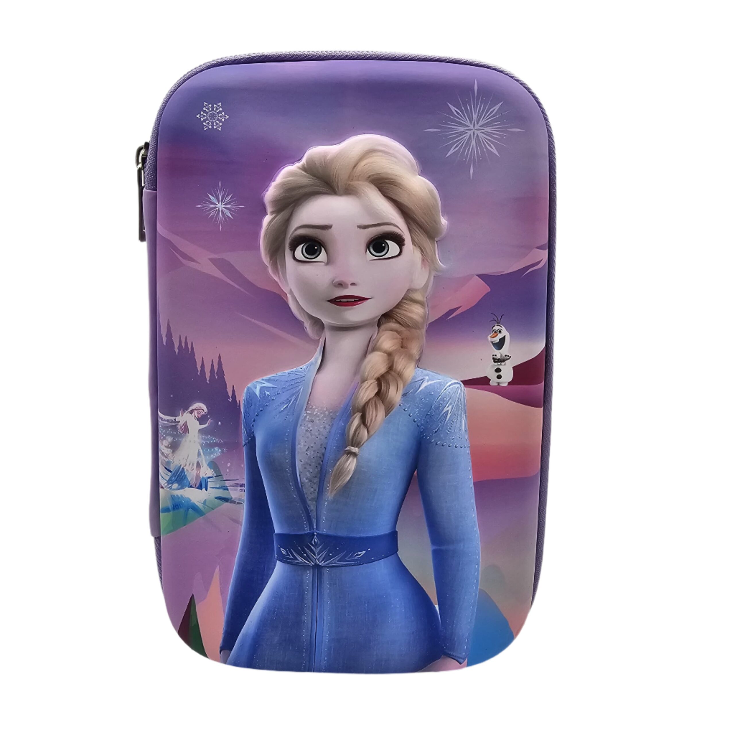 3D Frozen Purple Pencil Case For Girls