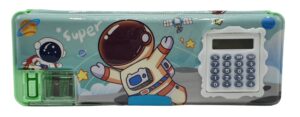 Green Spaceman Magnetic Calculator Geometry Box For Boys