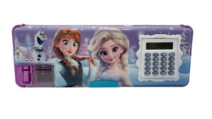 Purple Frozen Magnetic Calculator Geometry Box For Girls
