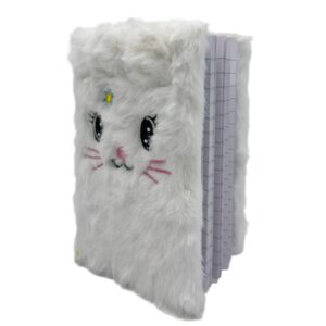 Small Kitty Fur Textured Diary For Girls