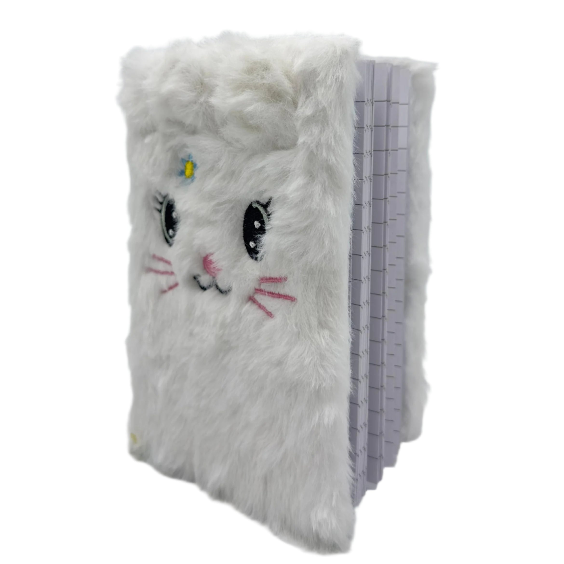 Small Kitty Fur Textured Diary For Girls