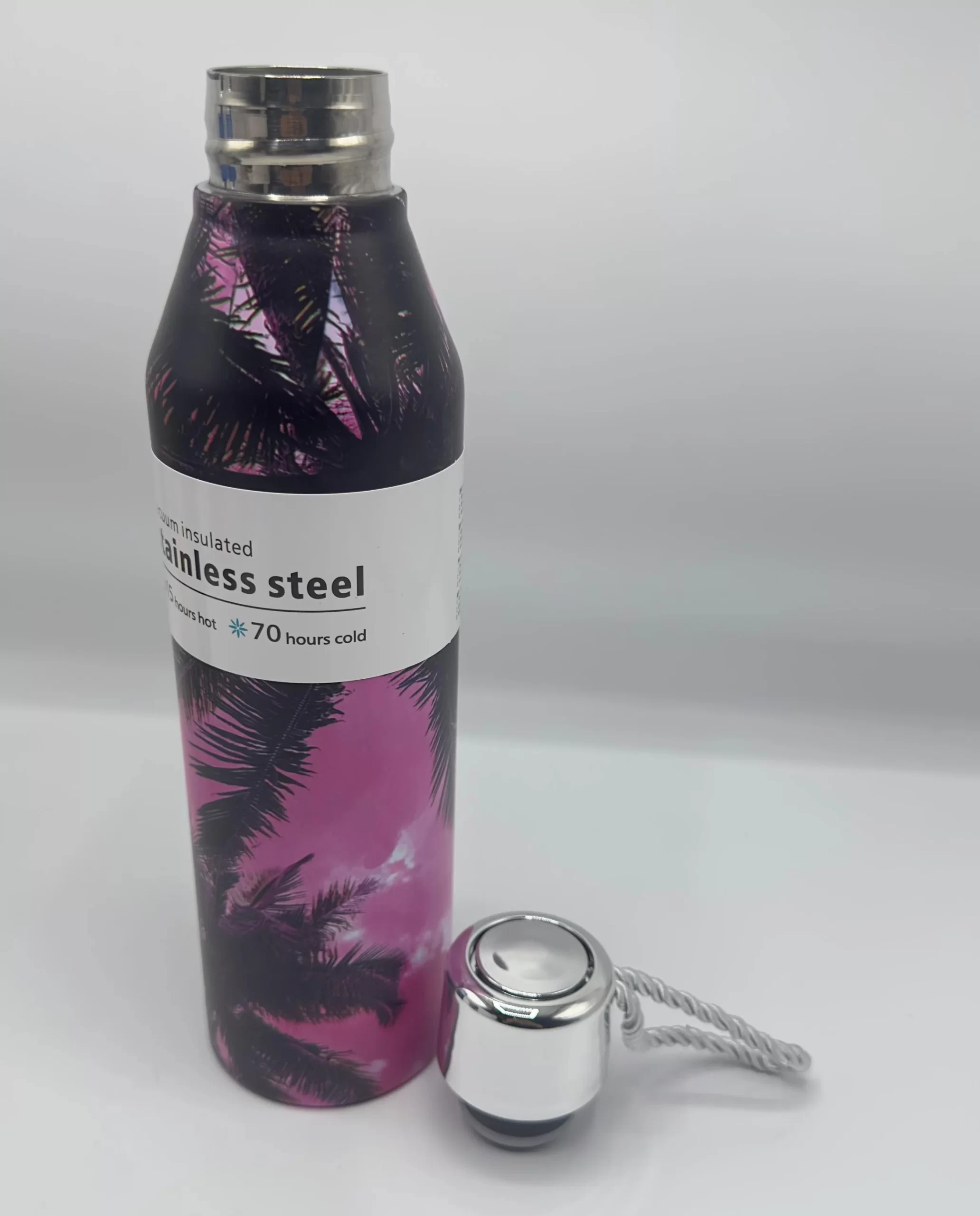 Tropical Design Stainless Steel Water Bottle - Image 2