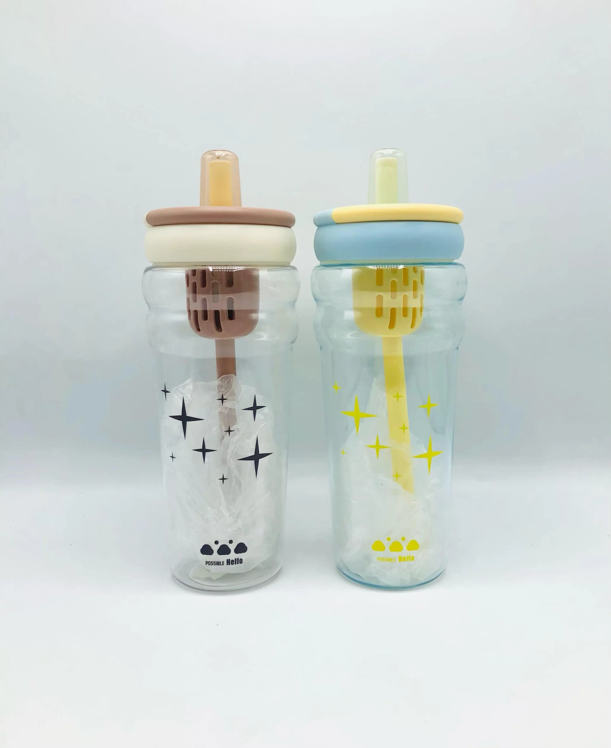 Plastic tumbler Water Bottle with straw