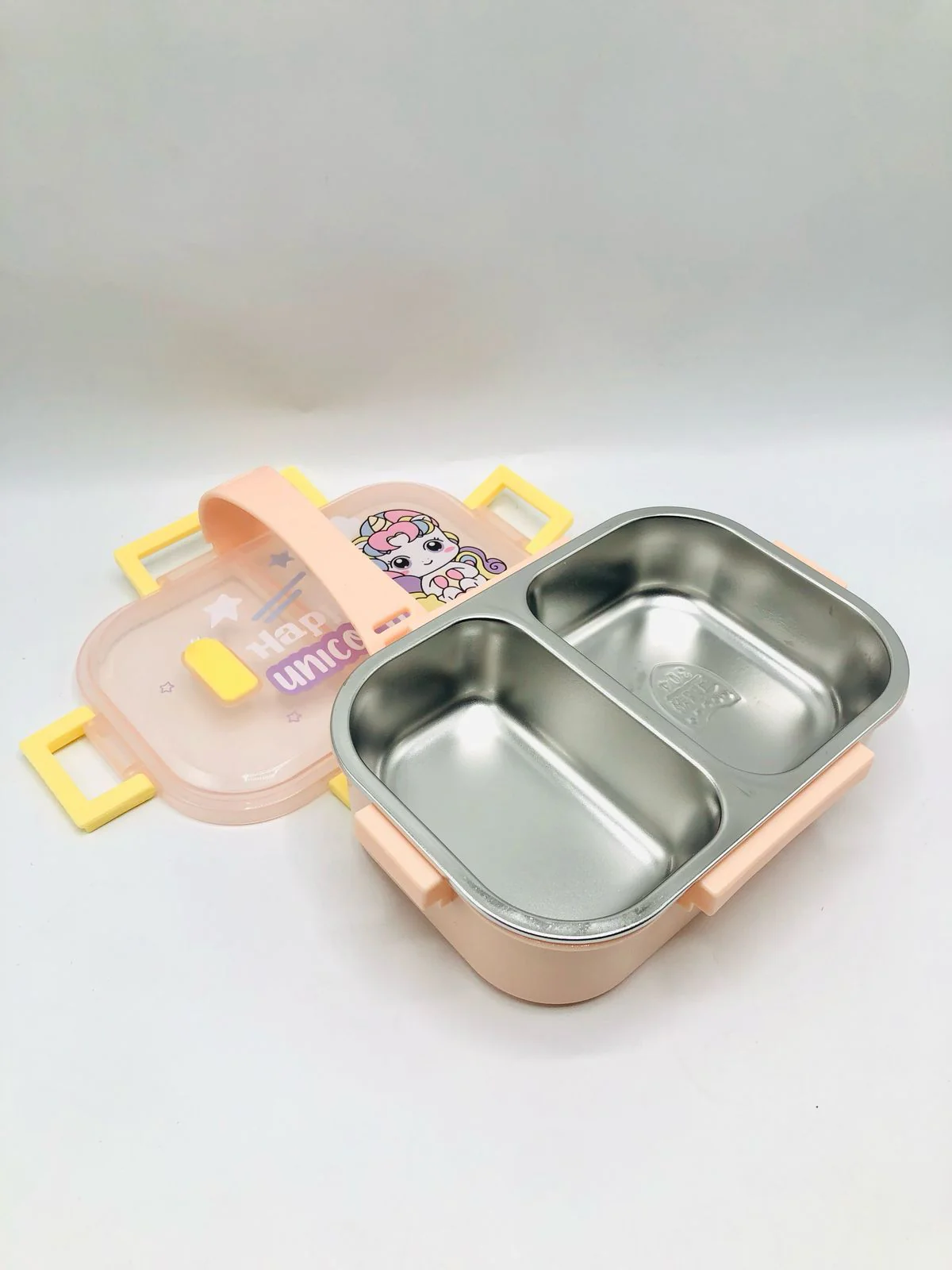 Happy Unicorn Stainless Stell Lunch Boxes for Kids in High Quality Plastic,Food-Safe Materials - Image 2