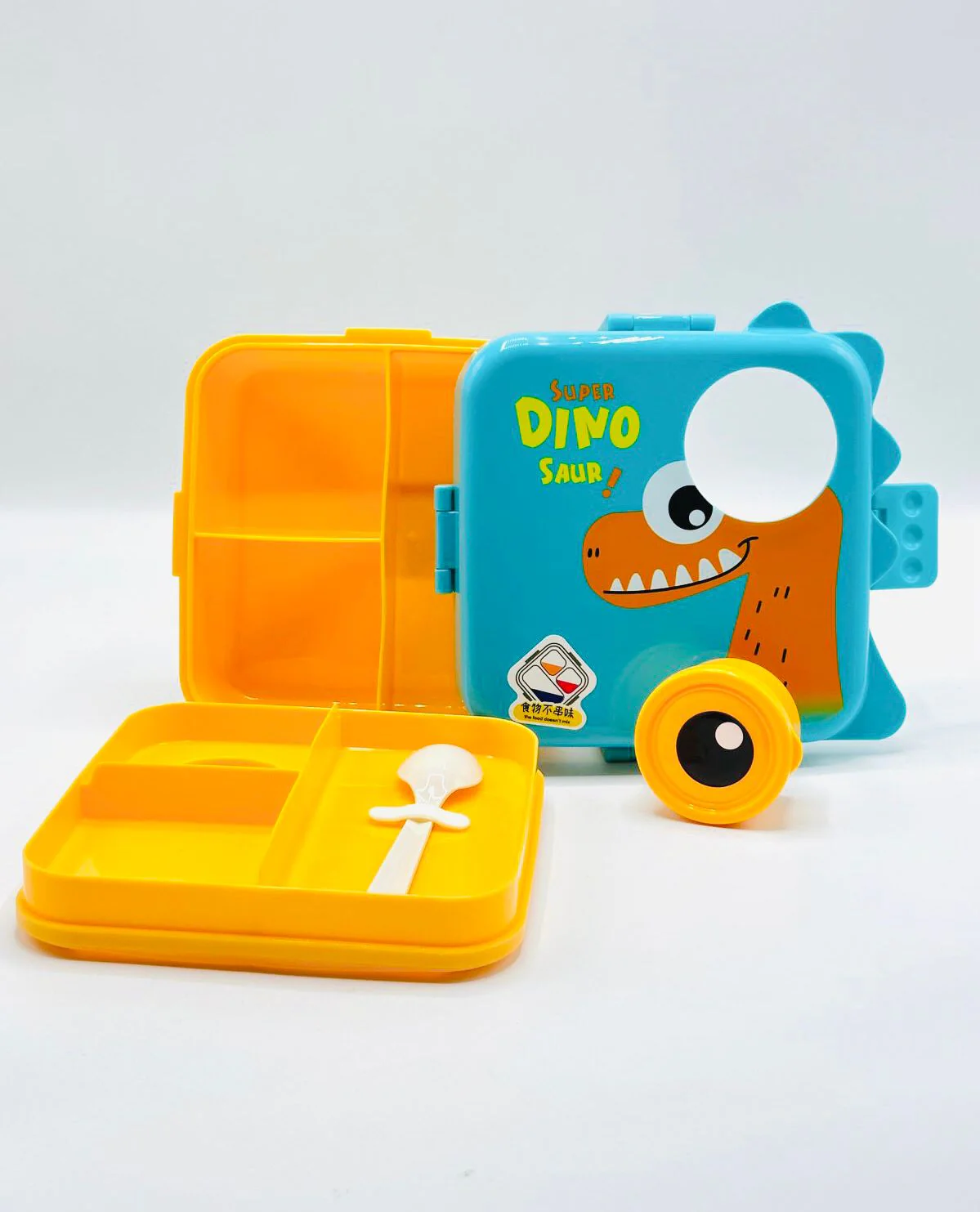 Super Dyno Saur Plastic Lunch Box High Quality Food Container Three Section Kids Lunch Box - Image 2