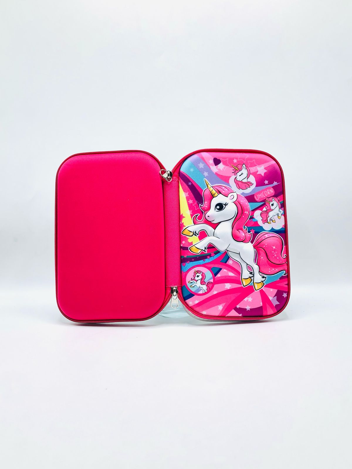 Unicorn 3D Hard Shell Pencil Case – Spacious Fiber Pouch for Girls - Image 2