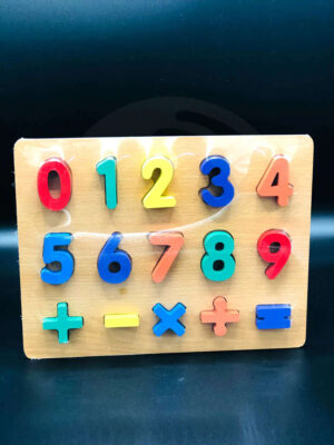 Wooden Colorful 3D Numbers Board |Wooden Board 1-9 | Educational Toys for Montessori Kids