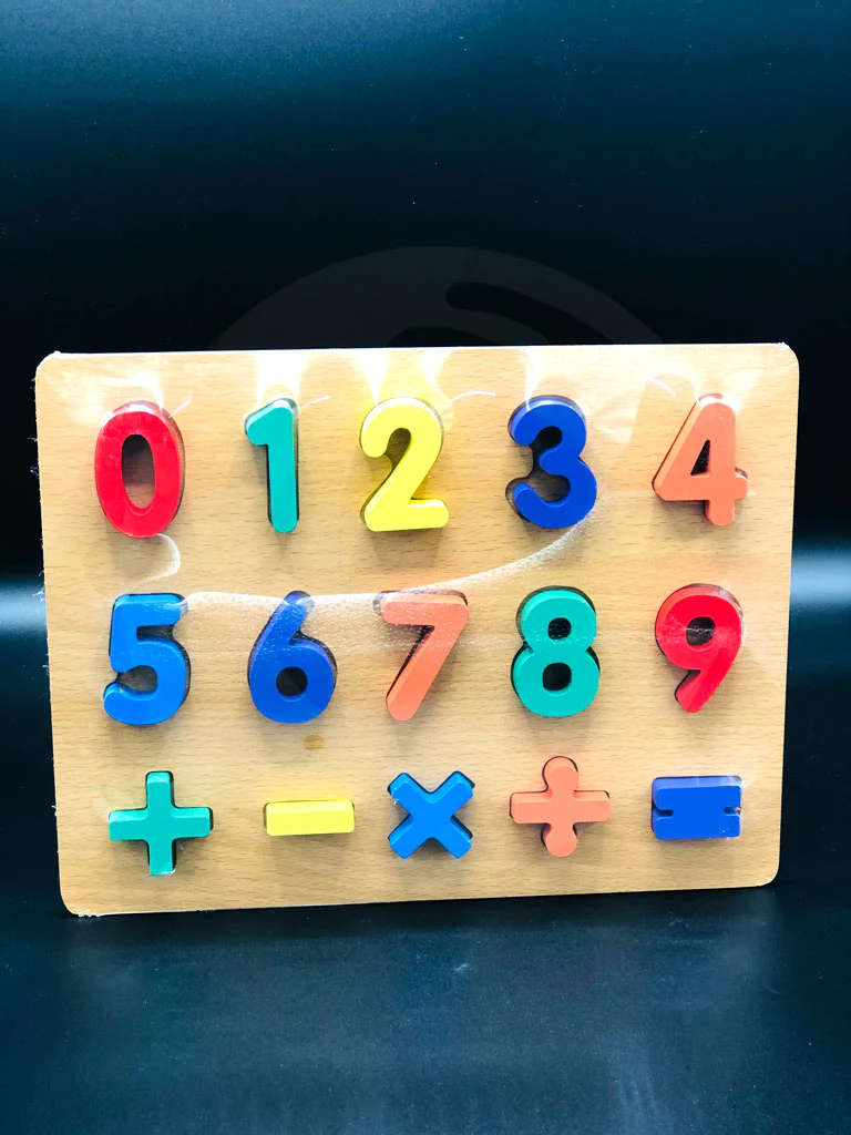Wooden Colorful 3D Numbers Board |Wooden Board 1-9 | Educational Toys for Montessori Kids
