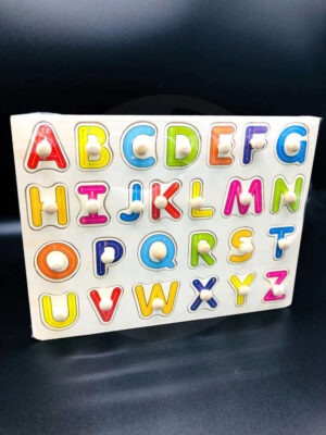 Wooden Colorful Large Alphabets Clip Support Board | Alphabetic illustration | Educational Toys for Montessori Kids