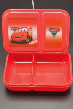 Cars Plastic Lunch Box High Quality BPA Free Food Container Two Section Kids Lunch Box
