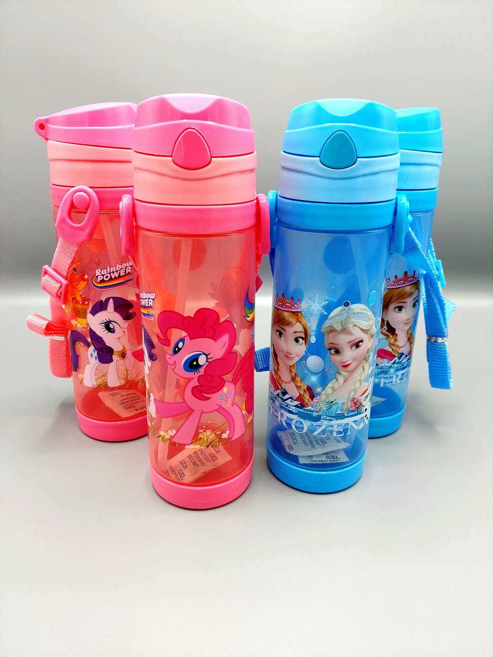 Little Pony BPA Free Plastic Water Bottle Sipper With Straw Push lock System For Girls - Image 3