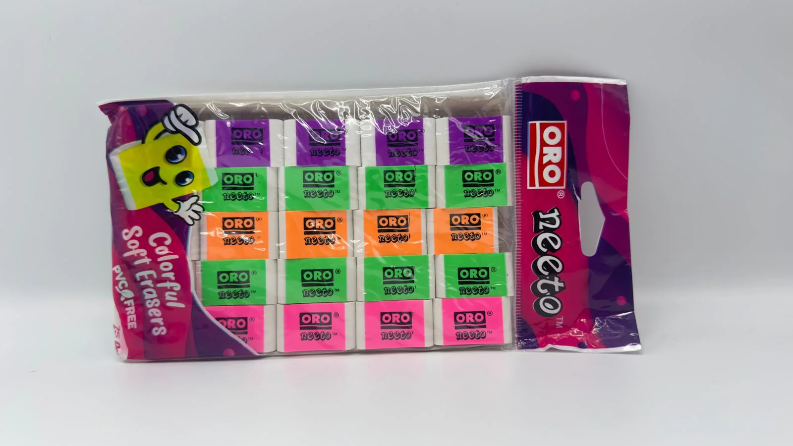 Oro Neeto Colorful Soft Erasers For Kids - Image 2