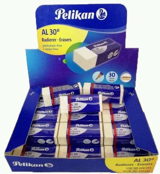Pelikan Pack of 30 Pencil Erasers Al-30