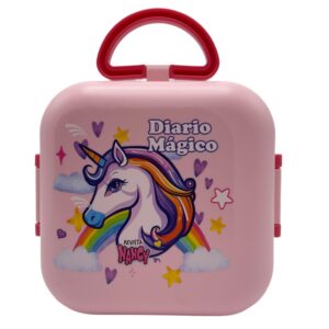 Pink Unicorn Briefcase Lunch Box For Girls