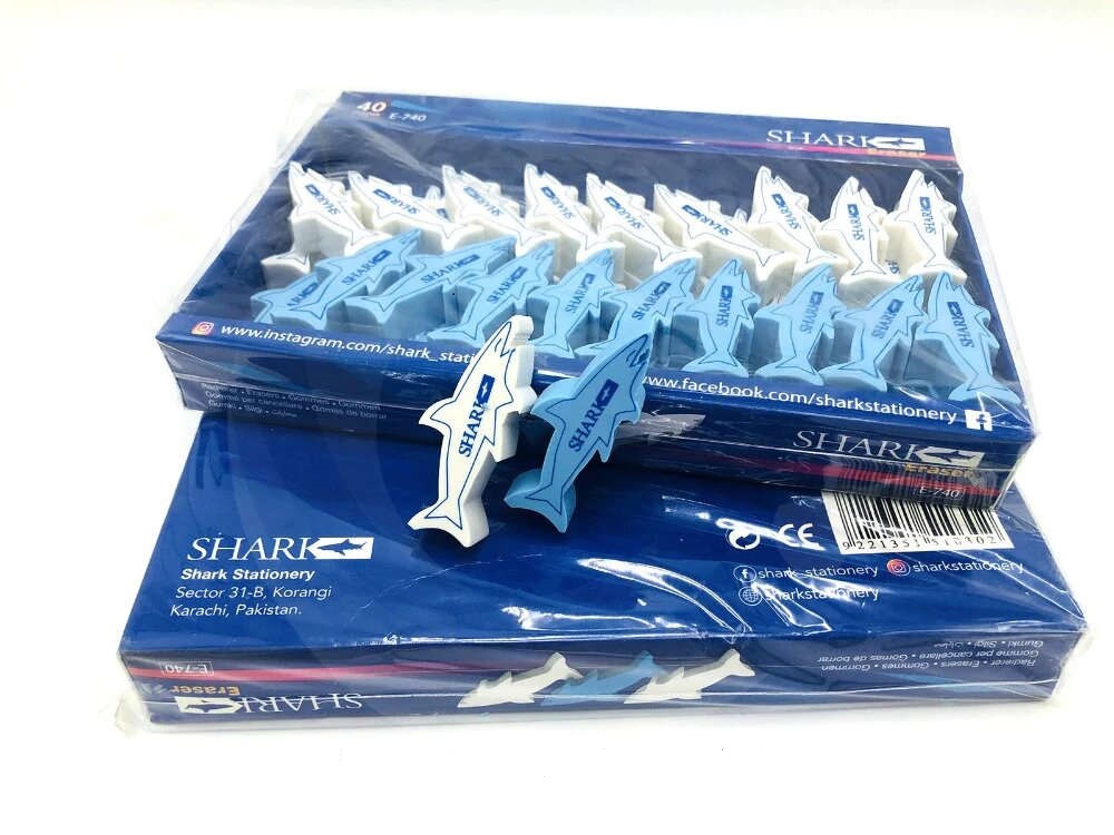 Shark Pencil Erasers Pack Of 40 Shark Shaped Erasers for kids