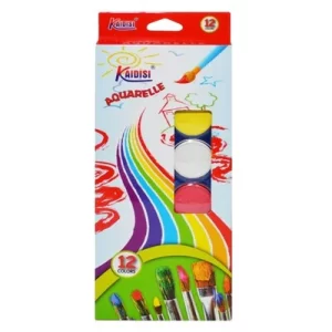 Kaidisi 12-Color Watercolor Kit – Safe & Fun for Young Artists