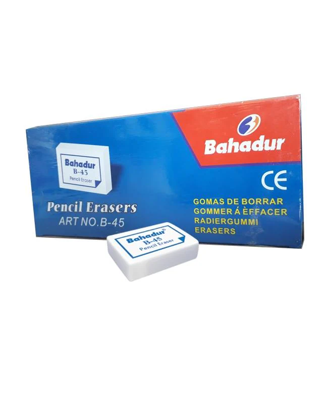 Bahadur B-45 Eraser Set – Soft, Durable, and School-Ready (Box of 45)