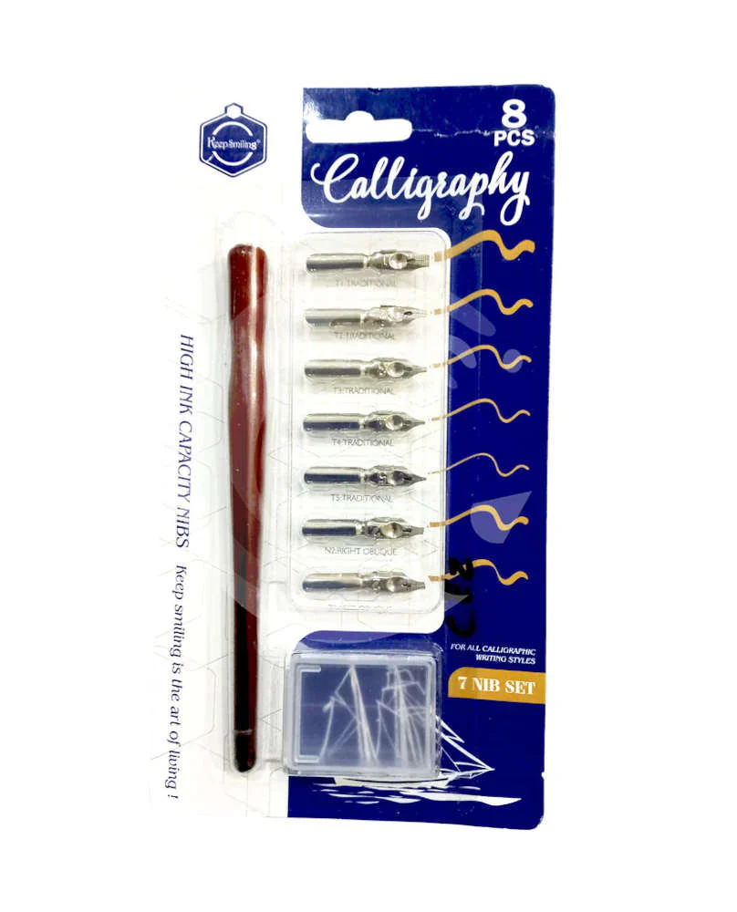 Calligraphy Writing Holder and Nib Set – 7 Pieces