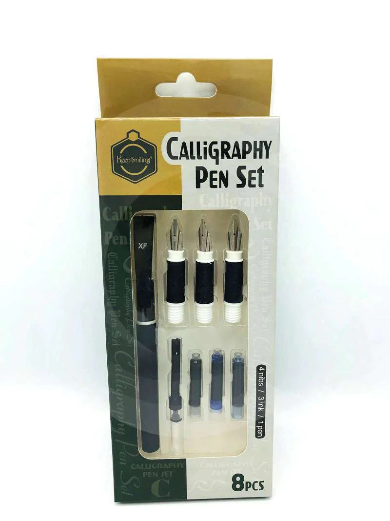 Keep Smiling Calligraphy Pen Set 8PC