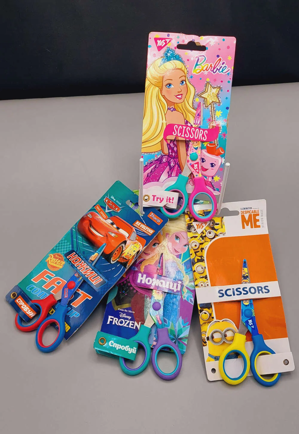 Cool Characters Printed Art & Craft Scissors For Kids, Barbie, Cars, Frozen and Minions Themed Scissors For Boys & Girls