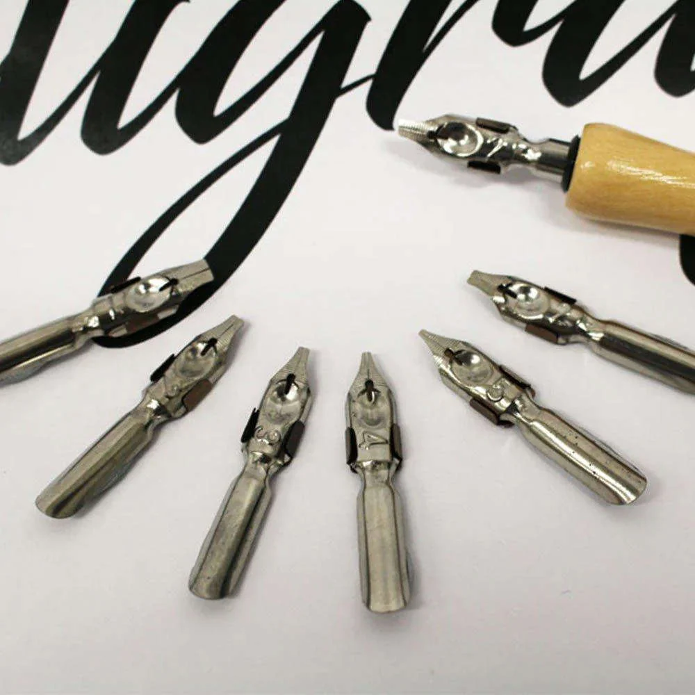 Calligraphy Writing Holder and Nib Set – 7 Pieces - Image 3