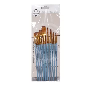 Keep Smiling Paint Brush set Multi shape 10Pcs