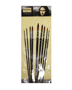 Keep Smiling Paint Brush set Round shape 9Pcs