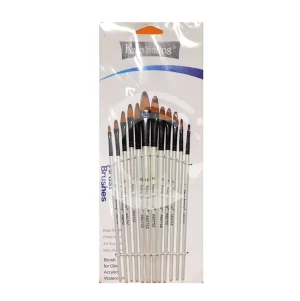 Keep Smiling Paint Brush set Filbert shape 12Pcs