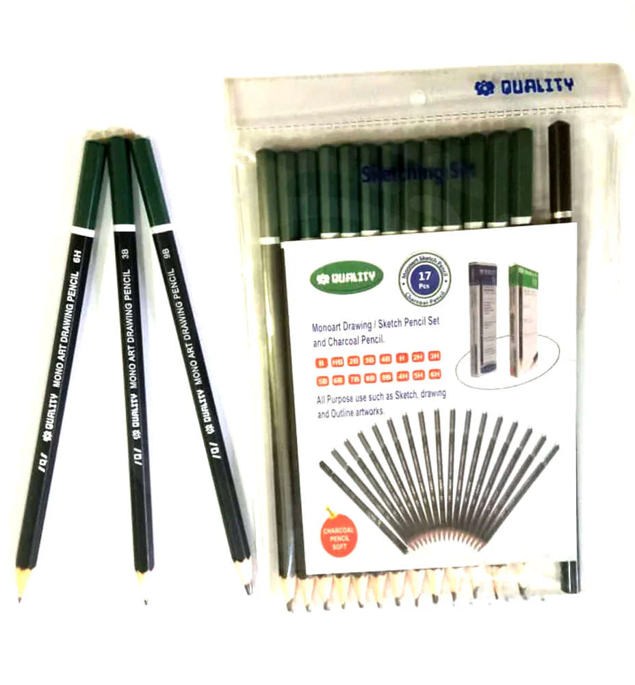 Quality mono art drawing pencil/Graded pencil/sketch Pencil/Charcoal Pencil 12 and 17Pc - Image 3
