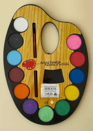 Water color Paint Artist Palette Set 12 Colors With Mixing Tray For Girls and Boys