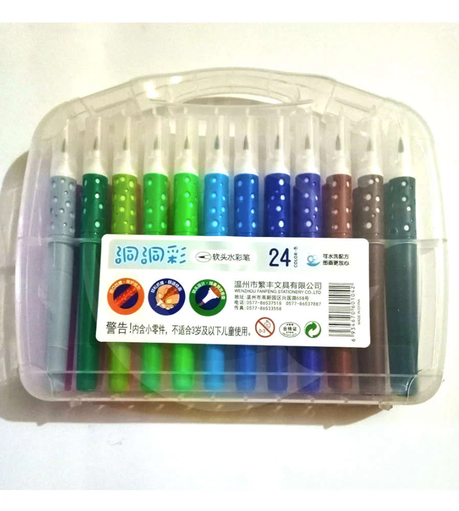 Watercolor Brush Pen Set – 24 Vibrant Shades