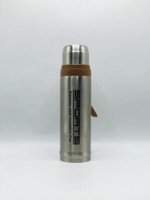 Sports Wall Vacuum Bottle – Silver Stainless Steel for Boys & Girls