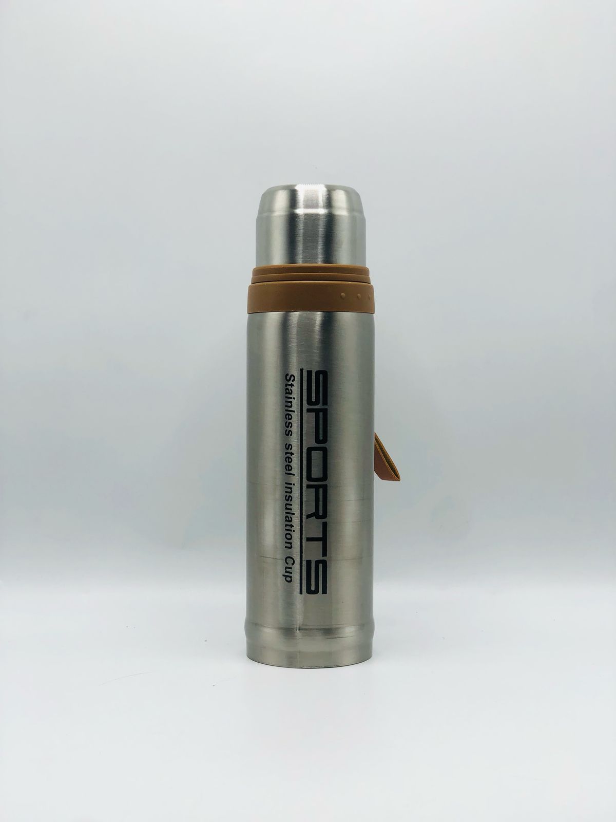 Sports Wall Vacuum Bottle – Silver Stainless Steel for Boys & Girls
