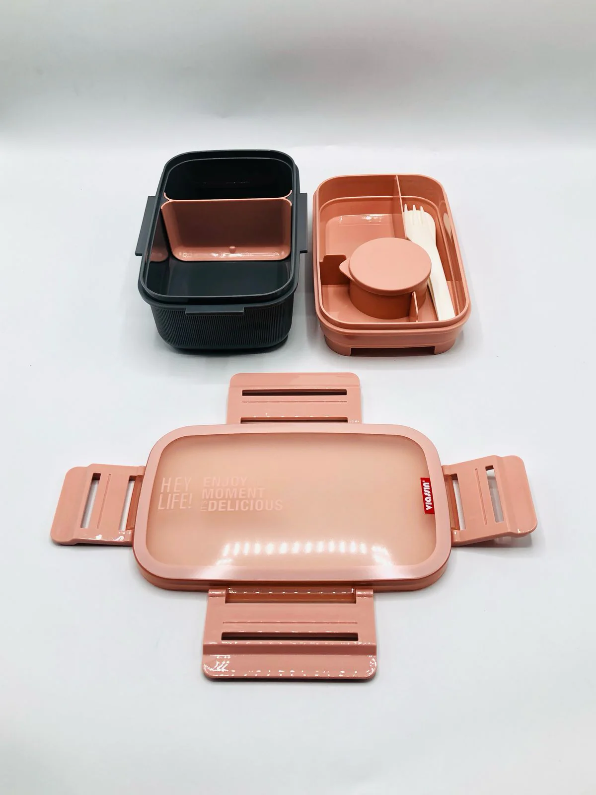 Uissbia Dual Compartment Lunch Box – Leak-Proof & Spacious Plastic Food Container - Image 3